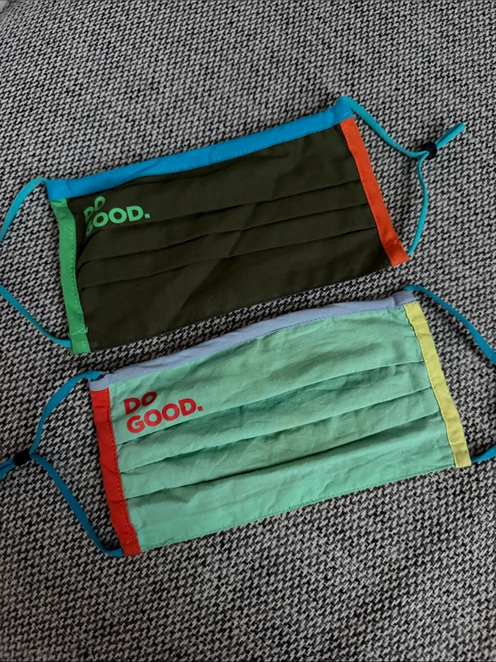 Do Good Cotopaxi Face Masks — multi colored, new w/o tags